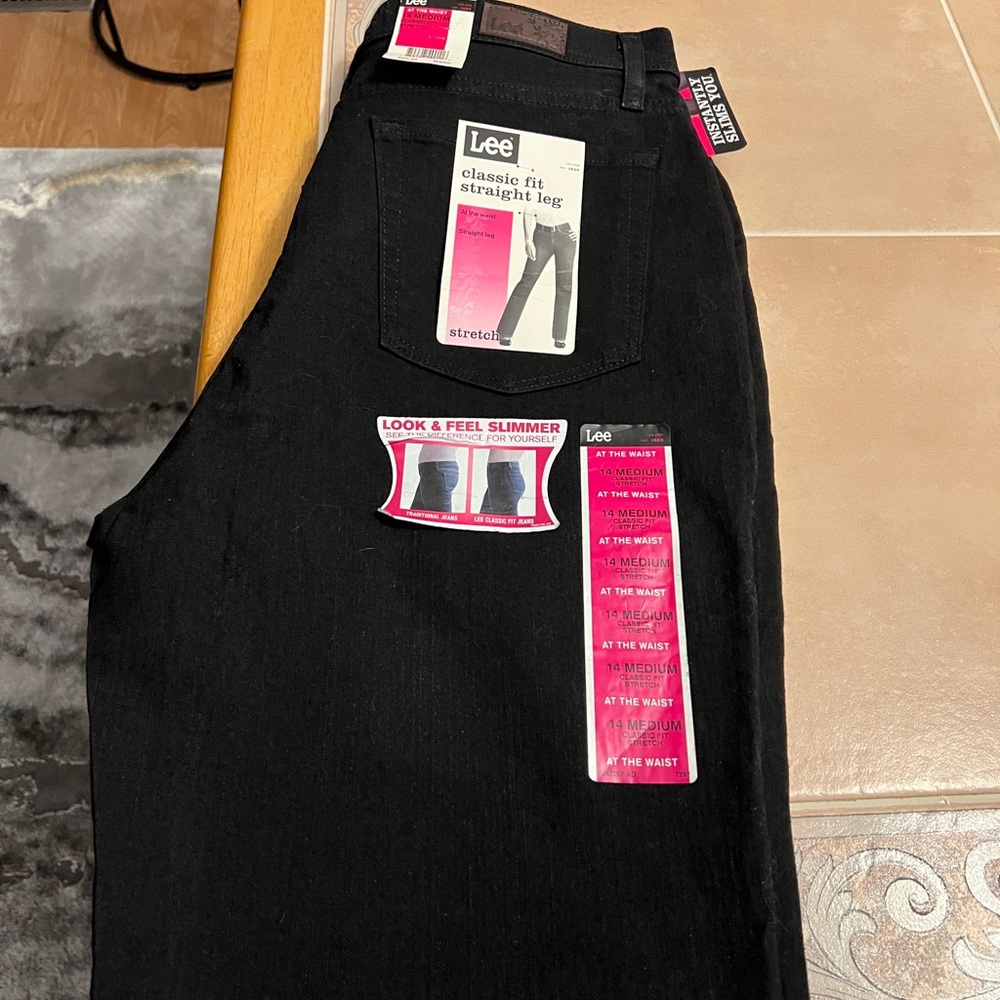 Lee Jet Black Straight Leg Jeans